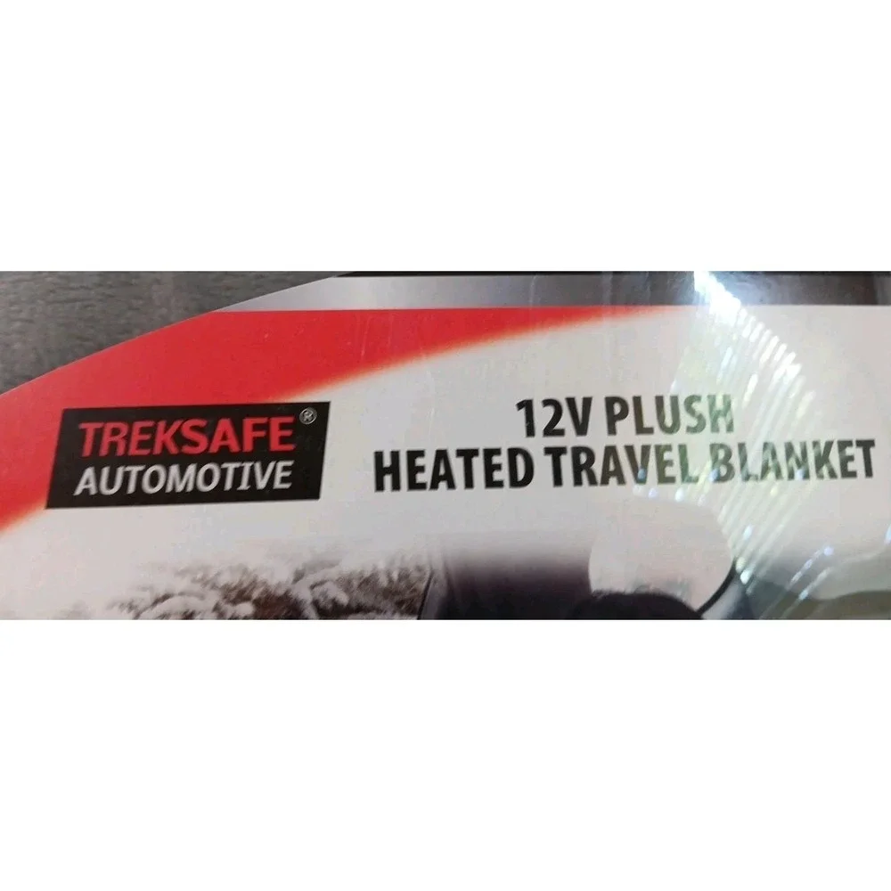 Treksafe Heated Travel Blanket Throw 12 Volt Plush 3 Settings‎ Dual Layer 55x40
